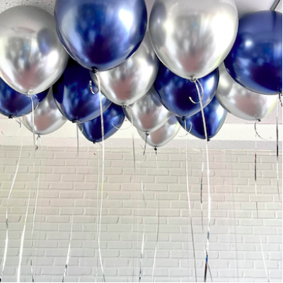 Хром тёмно-синий/серебро - 15шт